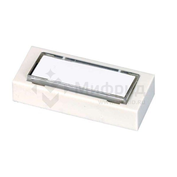 Кнопка звонка 250В 1А с табличкой для надписи бел. МОНОМАХ Т-01-1А-250В