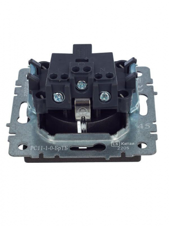 Розетка 1-м СП BRITE РС11-1-0-БрТБ 16А с заземл. без защ. шторки механизм бронза IEK BR-R11-16-K45