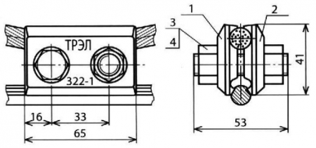 Зажим средней анкеровки КС-051-2