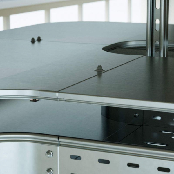 Крышка для лотка осн.100 L2000 сталь 0.7мм с заземл. гор. оцинк. DKC 35512HDZ