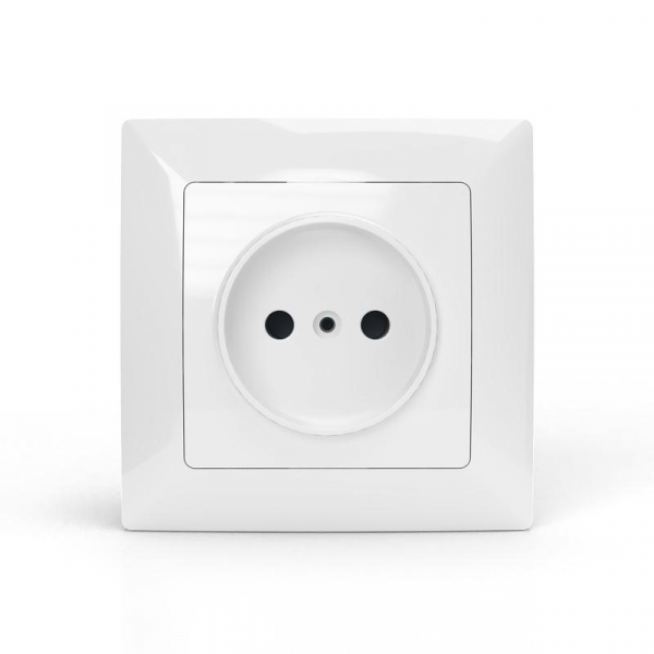 Розетка 1-м СП AVA 16А IP20 без заземл. без защ. шторок в сборе бел. TOKOV LIGHT TKL-AV-R1F-C01