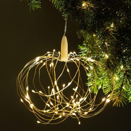 Светильник светодиодный новогодний "Салют" 90LED тепл. бел. 2хAA подвесной ENIS-90W Эра Б0060541