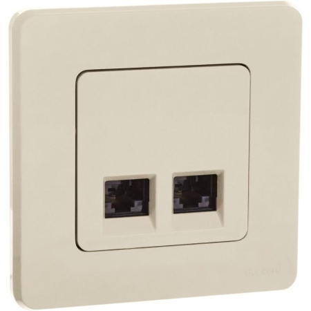 Розетка компьютерная 2-м Inspiria RJ45 кат.5E UTP сл. кость IEK 673836