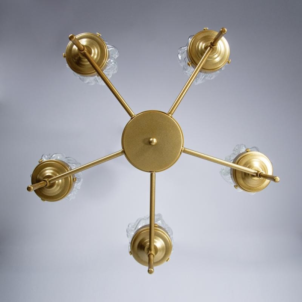 Светильник "Фламенко" 151 НПБ 01-5х40-101 Е14 [ИМ] подвесной зол. Элетех 1005405319