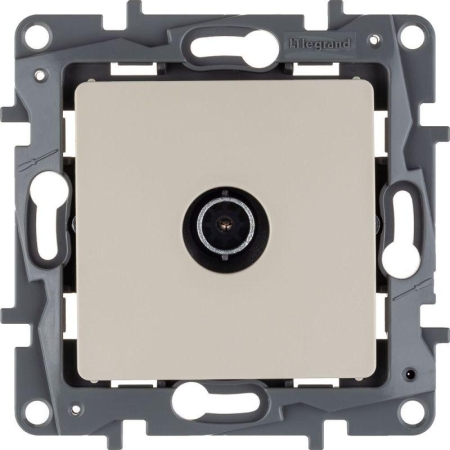 Розетка телевизионная TV СП Etika 2дБ 0-2400МГц с топологией "звезда" механизм сл. кость IEK 672351