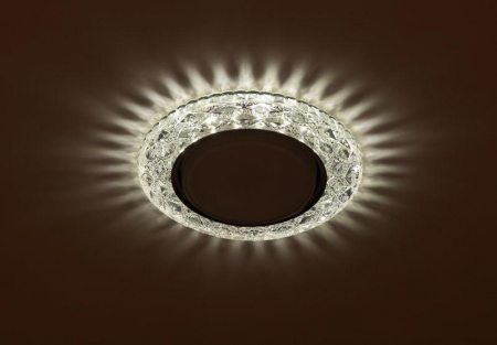 Светильник DK LD24 SL/WH GX53 декор со светодиод. подсветкой прозр. ЭРА Б0029631