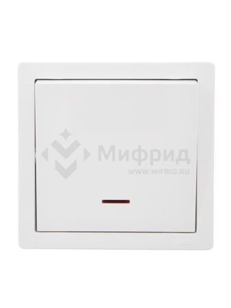 Выключатель 1-кл. ОП LETO с индикацией бел. LEZARD 752-0200-111