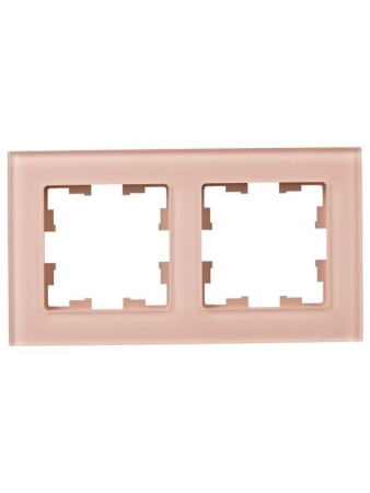 Рамка 2-м BRITE РУ-2-2-БрП стекло перс. матов. IEK BR-M22-G-31-K96