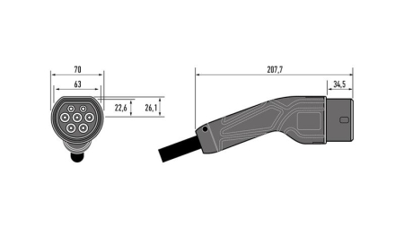 Устройство зарядное (станция) для электромобиля PVC-02 380V-16A-11kW Pro 3ф Jazzway 5056015
