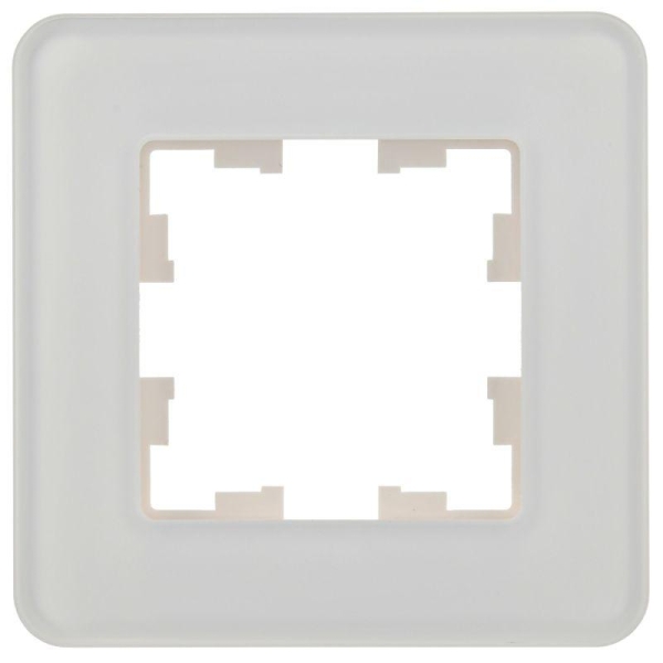 Рамка 1-м BRITE РУ-1-2-Бр стекло бел. RE IEK BR-M12-G-41-K01