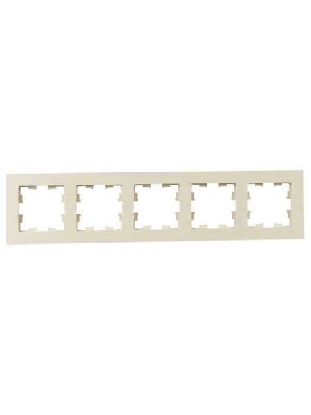 Рамка 5-м BRITE РУ-5-Бр беж. рифленый IEK BR-M52-51-K10