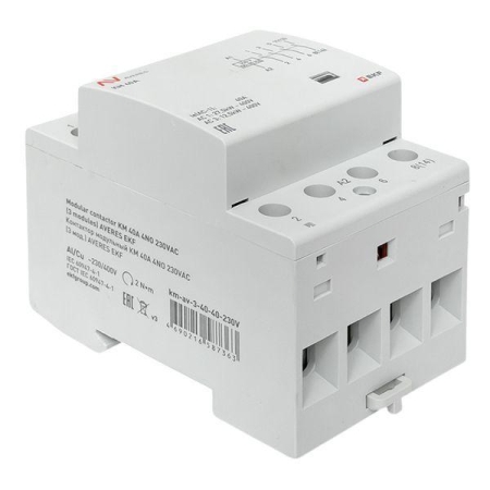 Контактор модульный КМ 40А 4NO 230В AC (3 мод.) AVERES EKF km-av-3-40-40-230V