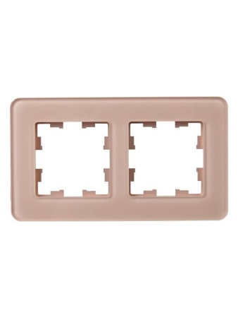 Рамка 2-м BRITE РУ-2-2-Бр стекло дым. RE IEK BR-M22-G-41-K97