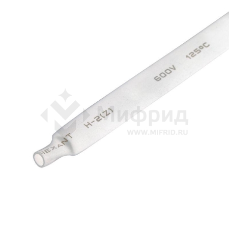 Трубка термоусадочная ТУТ нг 8.0/4.0 бел. 1м REXANT 20-8001