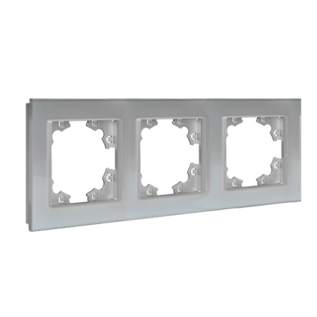 Рамка 3-м Афина стеклянная серебр. UNIVersal 2268