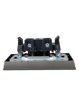 Розетка СП BRITE РСР10-1-0-БрС 10А в сборе без заземл. без защ. шторок сталь IEK BR-R10-10-K46-F