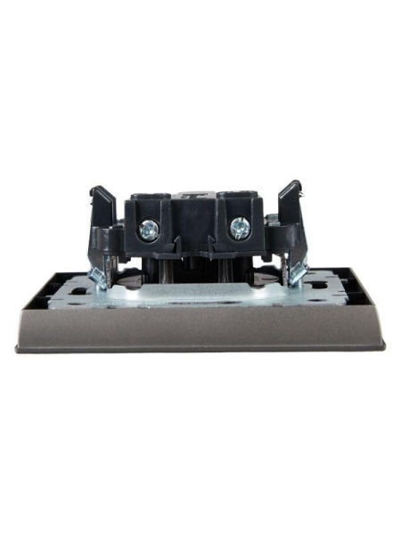 Розетка СП BRITE РСР10-1-0-БрС 10А в сборе без заземл. без защ. шторок сталь IEK BR-R10-10-K46-F