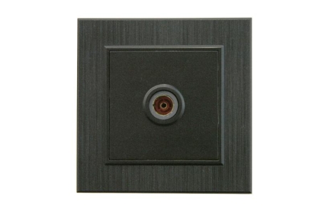 Розетка TV проходная Karea LINE STAR чер. Makel 86054007