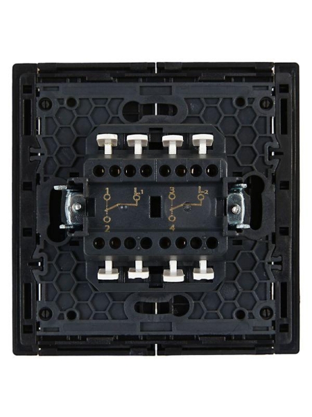 Выключатель проходной 2-кл. СП FORTE&PIANO 10А FP107 черн. IEK FP-V22-0-10-1-K02