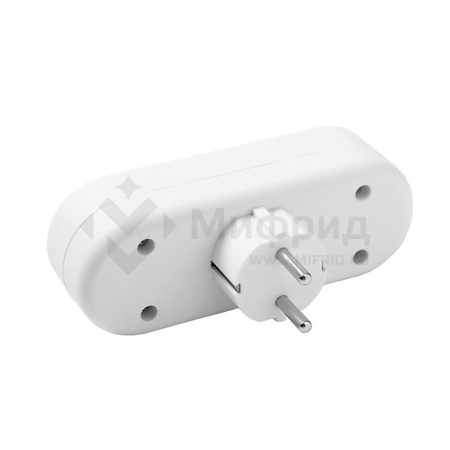 Разветвитель 3-м без заземл. 10А 2200Вт 250В плоский бел. DОМТОК 2655