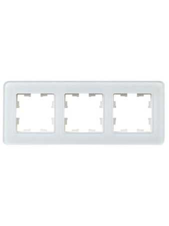 Рамка 3-м BRITE РУ-3-2-Бр стекло бел. RE IEK BR-M32-G-41-K01