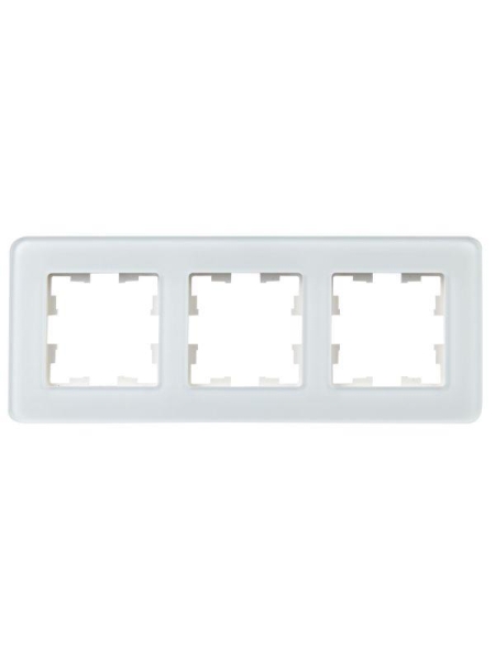 Рамка 3-м BRITE РУ-3-2-Бр стекло бел. RE IEK BR-M32-G-41-K01