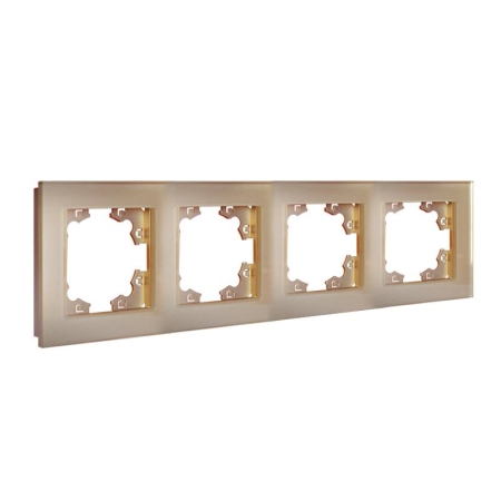 Рамка 4-м Афина стеклянная шампань UNIVersal 2281