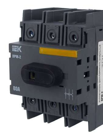 Выключатель-разъединитель модульный 3п 80А ВРМ-2 KARAT IEK MVR20-3-080