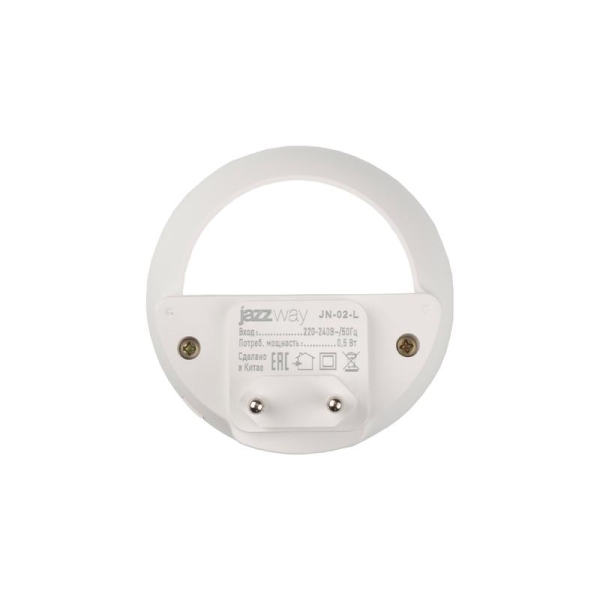 Светильник светодиодный JN-02-L 0.5Вт 6500К IP20 ночник в розетку датчик освещенности JazzWay 5062009