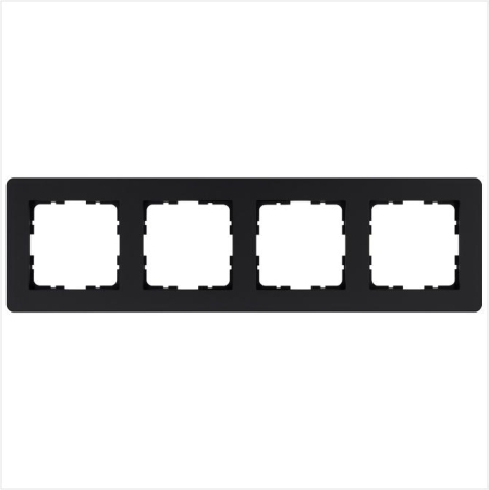 Рамка 4-м G-Flex черн. матов. soft touch Jasmart G1104PB