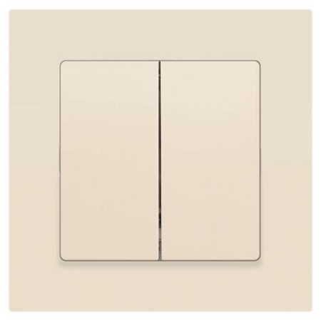 Переключатель 2-кл. СП Accent 6-107-02 10А IP20 250В AL/CU сл. кость Intro Б0063558