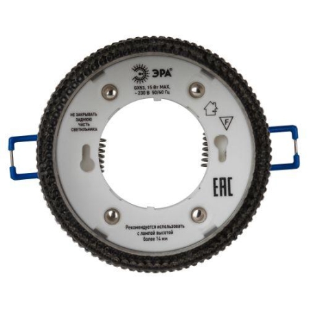 Светильник точечный DK97 BK/BK GX53 встраив. черн. ЭРА Б0057459