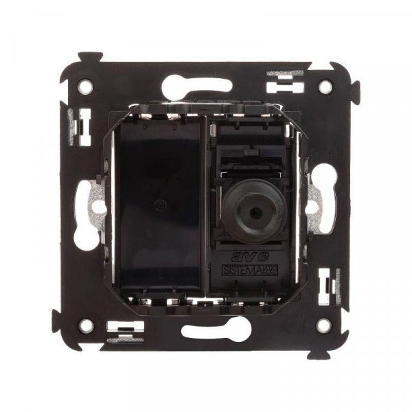 Розетка телевизионная одиночная TV 1-м СП Avanti "Черный матовый" DKC 4412503