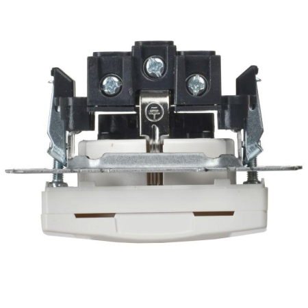 Розетка BRITE РСбш10-3-БрБ 16А IP20 с заземл. защ. шторки с крышкой механизм бел. IEK BR-R16-16-K01