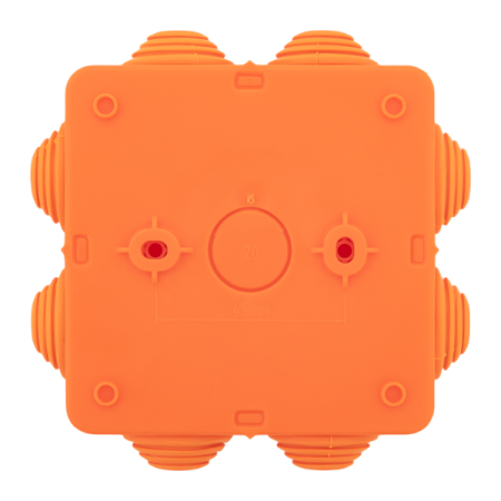 Коробка огнестойкая E45 85х85х40мм IP55 с клеммниками 6 полюсов 0.5-4кв.мм HF EKF plc-kmfr-85-604
