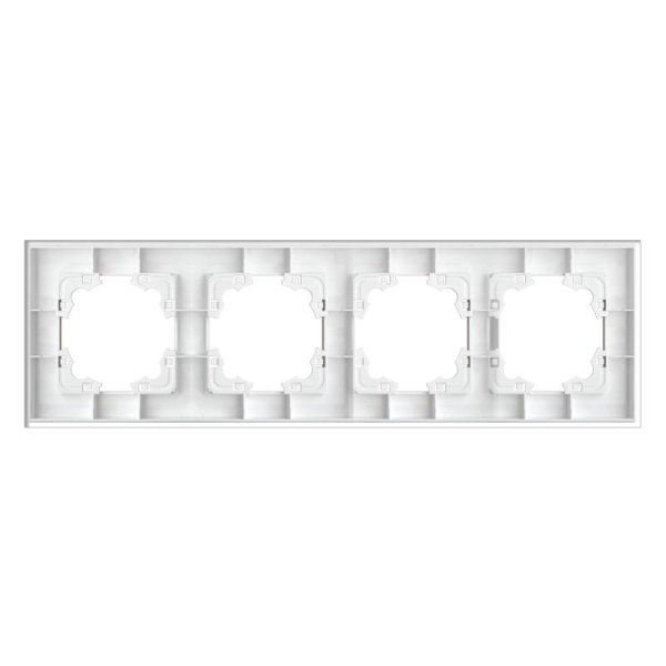 Рамка 4-м Афина стеклянная бел. UNIVersal 2245