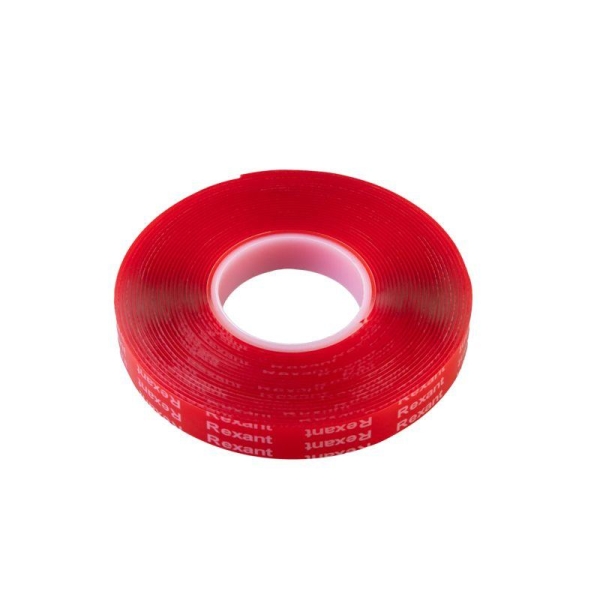 Лента клейкая двухсторонняя прозрачная на VHB акриловой основе 12ммх5м Rexant 09-6058