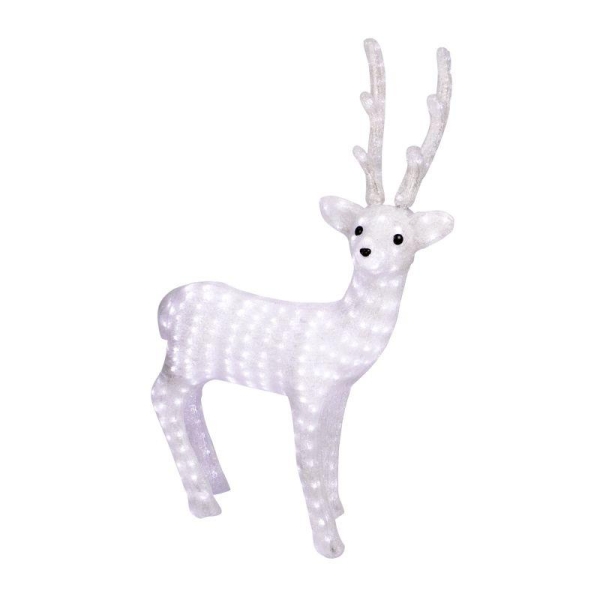 Фигура светодиодная акриловая "Снежный олень" 100см 380LED 6Вт IP65 трансф. в компл. Neon-Night 513-307
