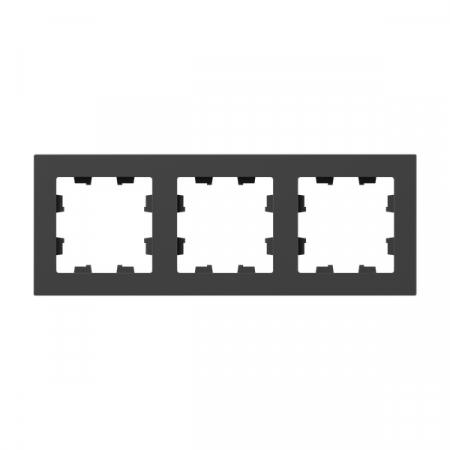 Рамка 3-м Эпика пластик черн. EKF UP1-FPB-03