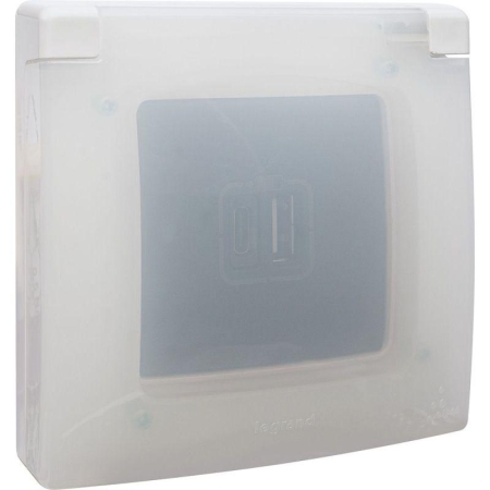 Рамка 1-м Etika IP44 с защ. крышкой бел. IEK 672550