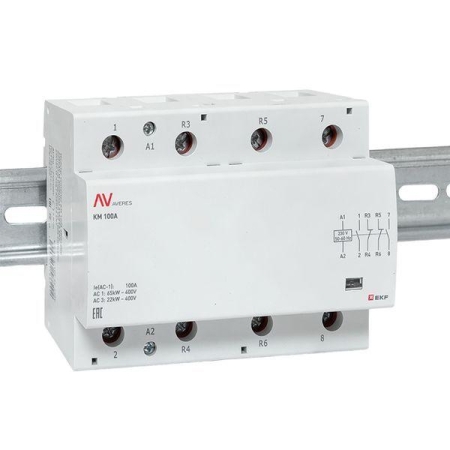 Контактор модульный КМ 100А 2NO+2NC 230В AC (6 мод.) AVERES EKF km-av-6-100-22-230V