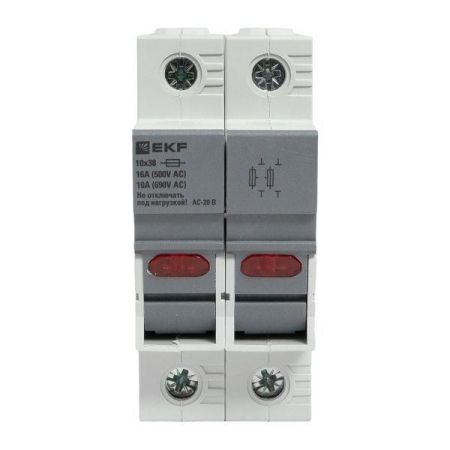 Предохранитель-разъединитель DF 10х38 2п (тип ПВЦ) EKF df102-e