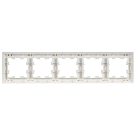 Рамка 5-м BRITE РУ-5-БрАБ арктич. бел./бел. IEK BR-M52-12-K91