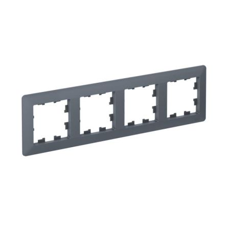 Рамка 4-м AtlasDesign Air грифель/дым. черн. SE ATN220704