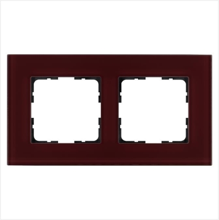 Рамка 2-м G-Glass стекло гранат. JasmartG1002GH