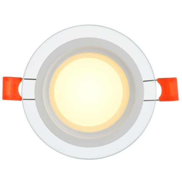 Светильник светодиодный ДВО 1620 6Вт 3000К IP20 встраив. со стекл. круг IEK LDVO0-1620-06-3000-K01