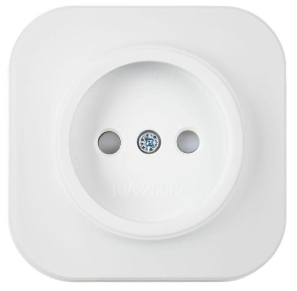 Розетка ОП GLORY РСш20-2-ХБм 10А без заземл. защ. шторки бел. матов. IEK ERH13-K01M-10