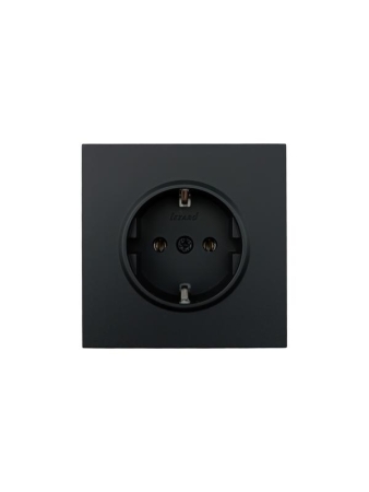 Розетка 1-мест. с/з ПБТ СП ZIMA IP20 16А безвинт. зажим черн. бархат LEZARD 704-4288-122BQC
