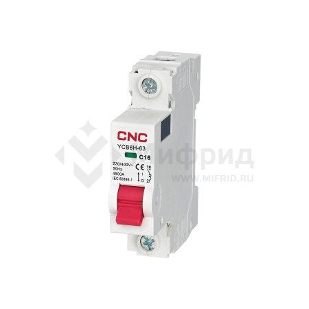 Выключатель автоматический модульный CNC Electric YCB6H-63 2А 1P 4,5кА C 