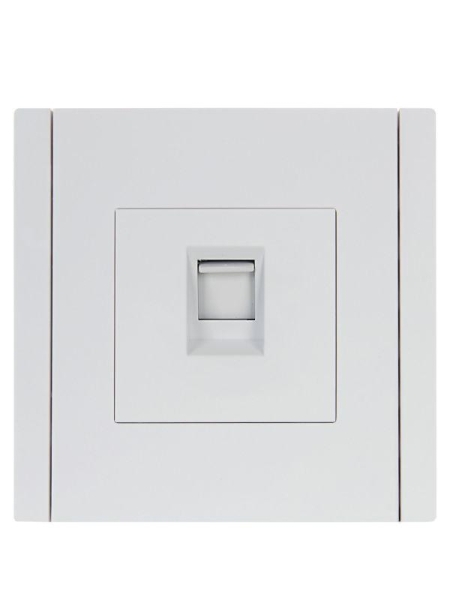 Розетка компьютерная RJ45 кат.5E FORTE&PIANO FP232 бел. IEK FP-K10-1-K01